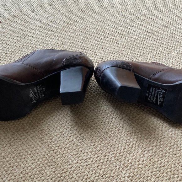 Artivo Leather Croc Brown Slip on Boot Shoe Western Cowboy Style  9.5M - Picture 5 of 11